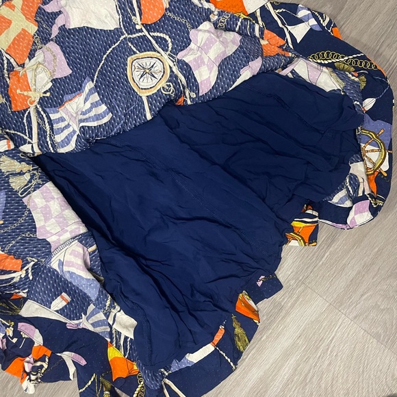 Anthropologie Maeve Shirtdress Buttondown Nautical Navy Sailing Boat Size Small - Picture 13 of 13